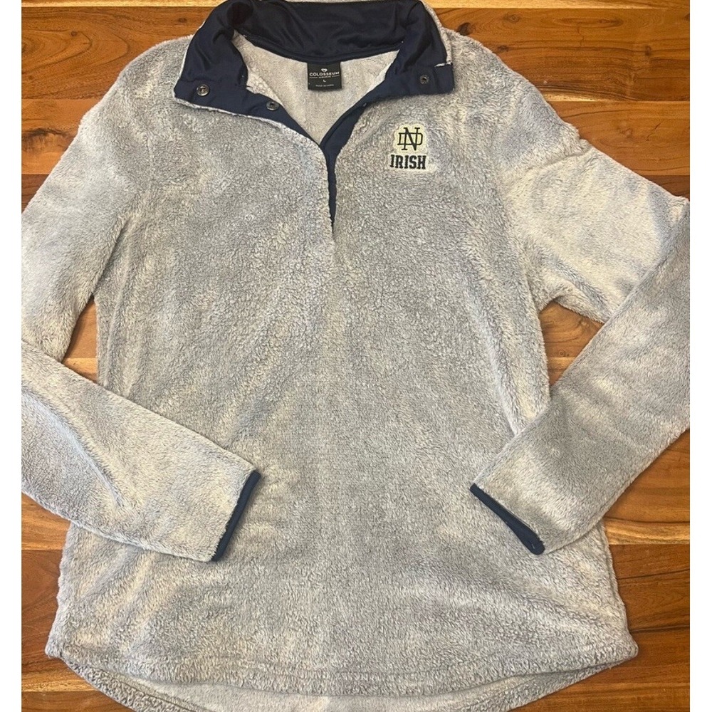 Colosseum Women's Notre Dame Irish Teddy Bear Pullover Jacket